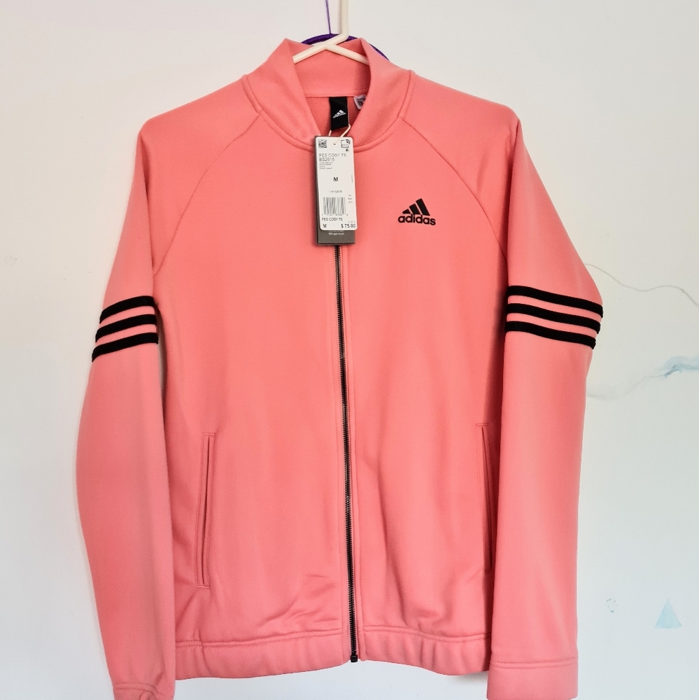 Athleisure Adidas Cosy Tracksuit Pink Coral Medium